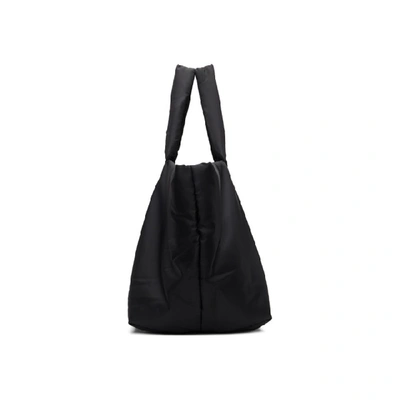 Shop Mcq By Alexander Mcqueen Black Puffer Tote Bag In 1000 Black