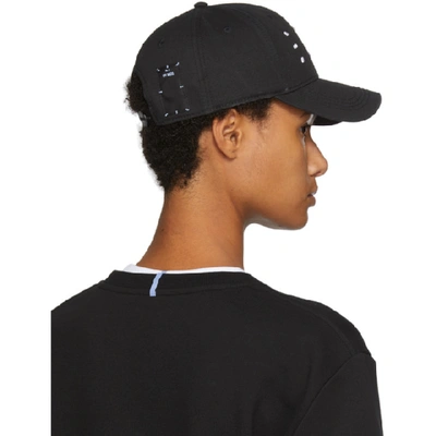 Shop Mcq By Alexander Mcqueen Black Contrast Baseball Cap In 1000 Black