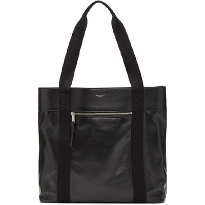 Shop Saint Laurent Black Medium Shopping Tote In 1000 Black