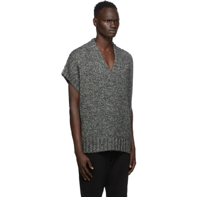 Shop Mcq By Alexander Mcqueen Mcq Grey V-neck Vest In 1000 Black