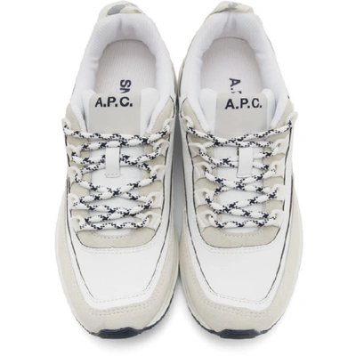 Shop Apc White & Grey Jay Sneakers In Aab Blanc