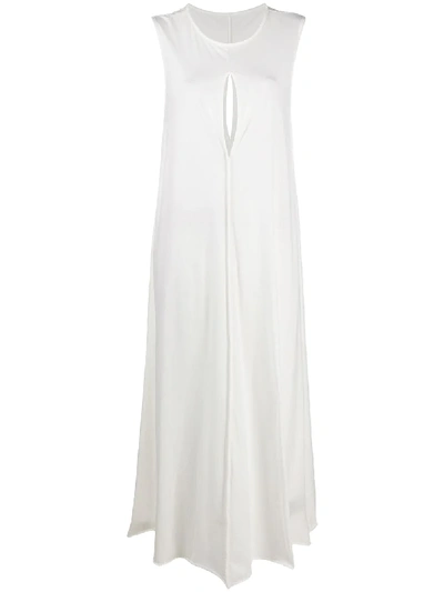 Shop Isaac Sellam Experience Draped Keyhole Dress In White