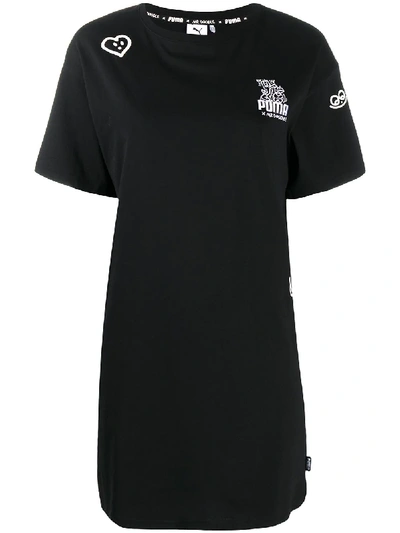 Shop Puma Logo Print T-shirt In Black