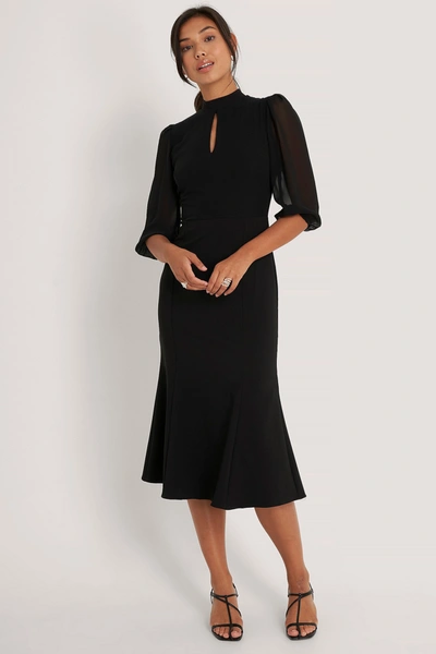 Shop Trendyol Carmen Detailed Midi Dress Black