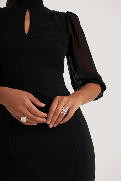 Shop Trendyol Carmen Detailed Midi Dress Black