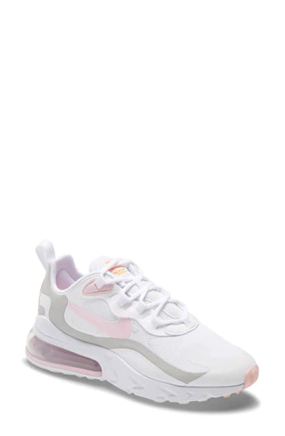 Shop Nike Air Max 270 React Sneaker In White/ Pink Foam -total Orange