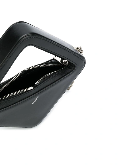 Shop Coperni Mini App Leather Handbag In Black
