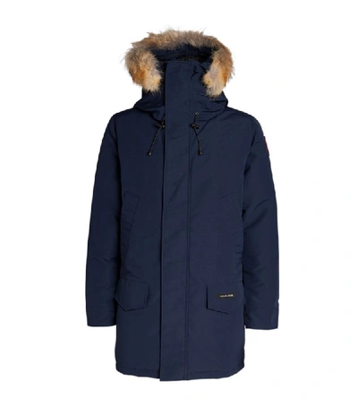 Shop Canada Goose Langford Fur-trim Parka In Navy