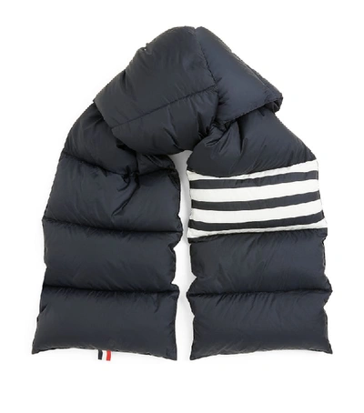 Shop Thom Browne Padded Down 4-bar Scarf