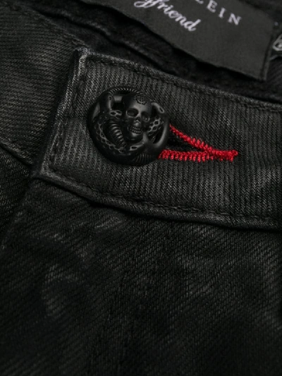 Philipp Plein Customised Boyfriend Jeans In Black