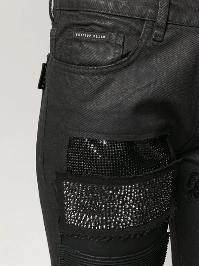 Philipp Plein Customised Boyfriend Jeans In Black