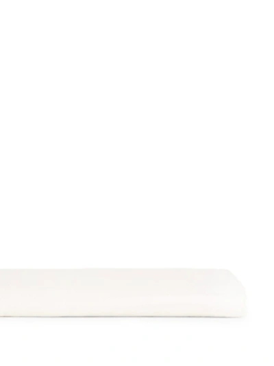 Shop Calvin Klein Solo Linen Queen Flat Sheet In White