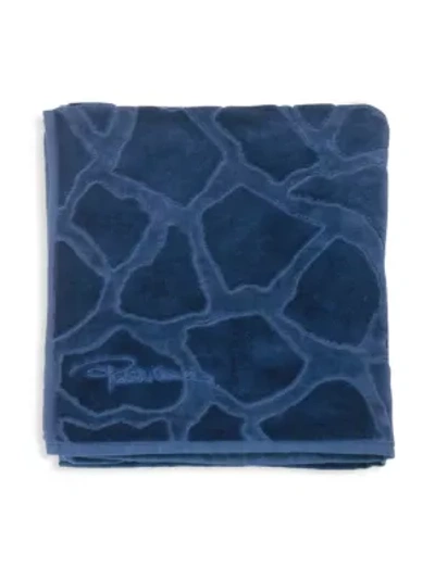 Shop Roberto Cavalli Hand Towel In Blue