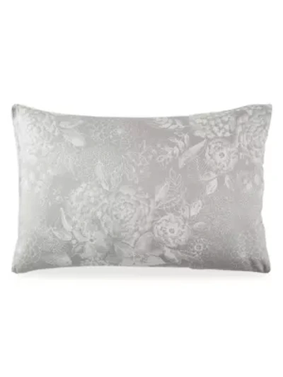 Shop Anne De Solene Muse Botanical Sateen Pillow Sham In Grey