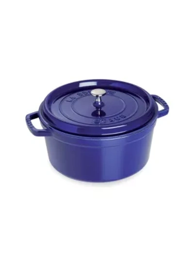 Shop Staub 5.5-quart Round Dutch Oven In Dark Blue