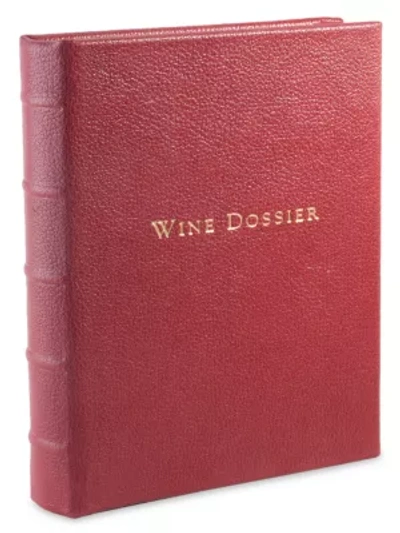 Shop Graphic Image Tabbed Leather Wine Dossier In Garnet