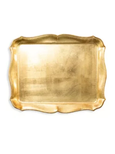 Shop Vietri Florentine Wooden Accessories Rectangular Gold Tray