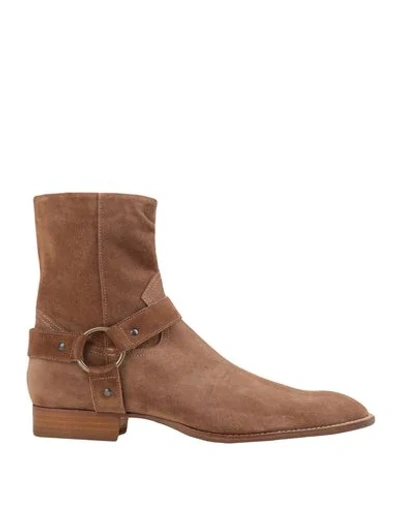 Shop Lemaré Man Ankle Boots Camel Size 9 Soft Leather In Beige