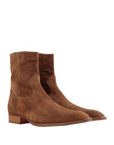 Shop Lemaré Man Ankle Boots Camel Size 8 Soft Leather In Beige