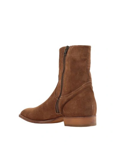 Shop Lemaré Man Ankle Boots Camel Size 8 Soft Leather In Beige