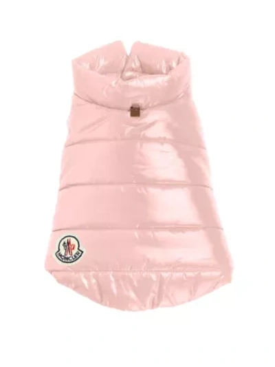 Shop Moncler Quilted Dog Vest In Soft Pink