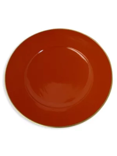 Shop Anna Weatherly Porcelain Charger In Blood Orange