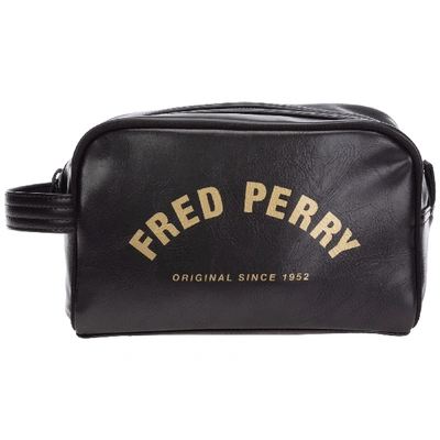 Shop Fred Perry Men's Travel Toiletries Beauty Case Wash Bag In Black