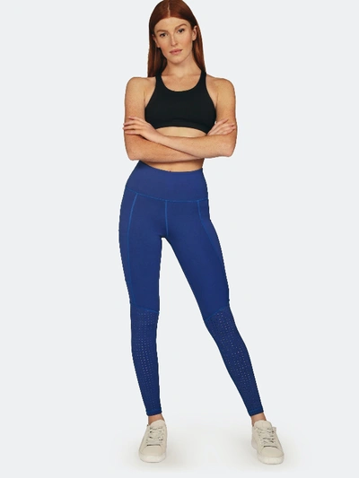 Shop Alana Athletica - Verified Partner Alana Athletica The Dash Side Pocket Legging In Blue