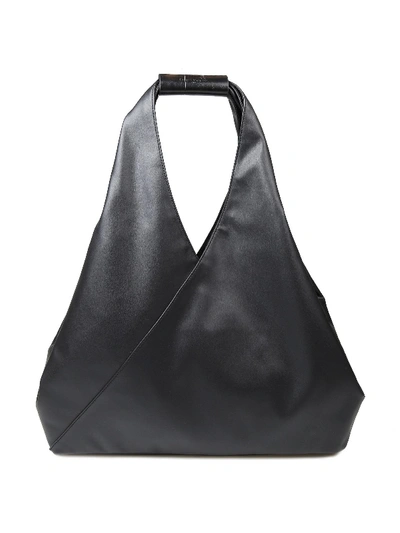 Shop Mm6 Maison Margiela Japanese Faux Leather Tote In Black