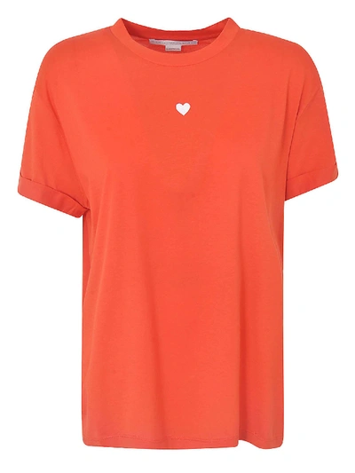 Shop Stella Mccartney Mini Heart T-shirt In Poppy Red Color