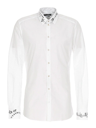 Shop Dolce & Gabbana Dg Print Shirt In White