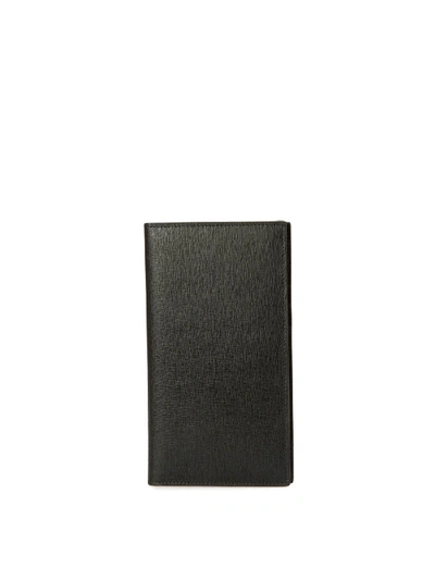 Shop Brioni Continental Leather Cardholder In Black