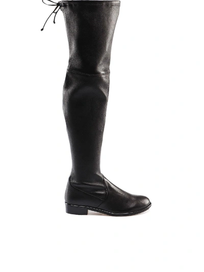 Shop Stuart Weitzman Lowland Leather High Boots In Black