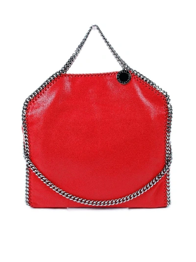 Shop Stella Mccartney Fold Over Falabella Bag In Red