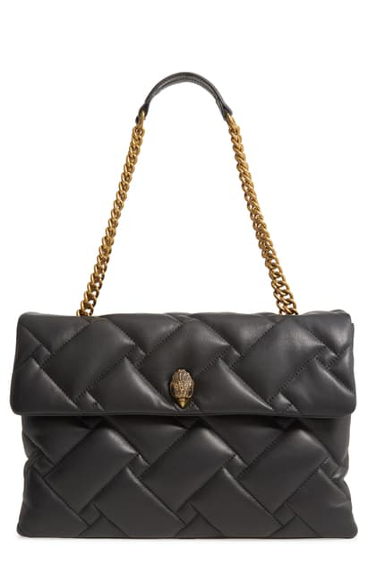 Kurt Geiger Xxl Kensington Soft Quilted Leather Shoulder Bag In Black | ModeSens