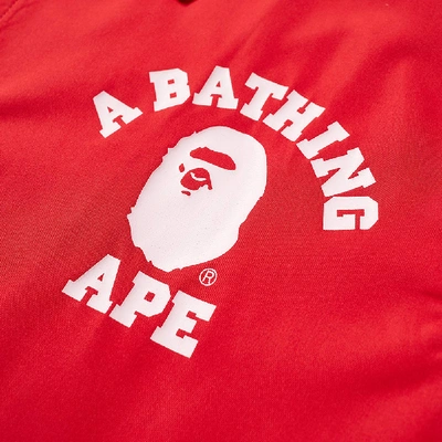 Shop A Bathing Ape College Coach Jacket In Red
