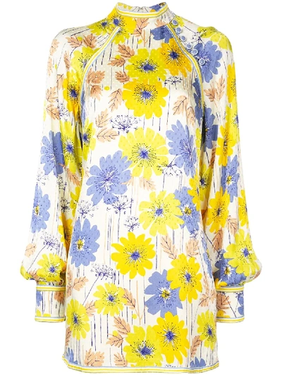 Shop Alice Mccall Dream Lover Floral-print Dress In Yellow