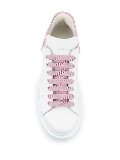 Shop Alexander Mcqueen Oversize Leather Sneakers In White
