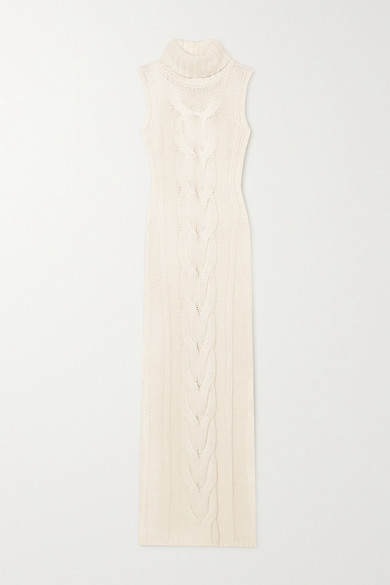 cable knit maxi dress