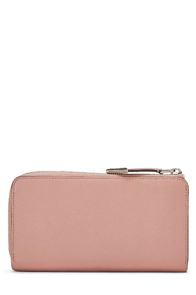 Pre-owned Louis Vuitton Pink Taurillon Comete Wallet