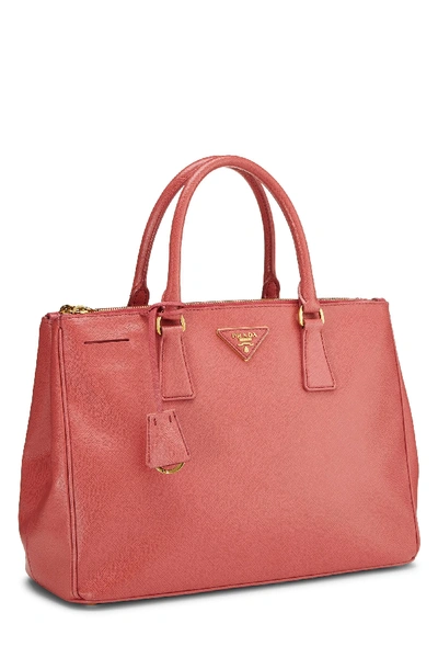 Pre-owned Prada Pink Saffiano Executive Tote Large