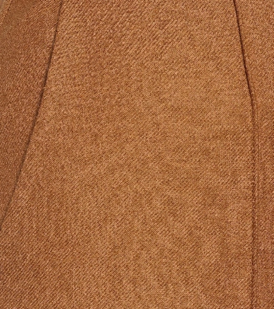 Shop Joseph Talou Stretch-wool Flared Pants In Brown