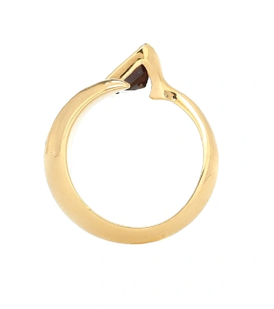 Shop Alan Crocetti Alien Gold-vermeil Ring With Garnet