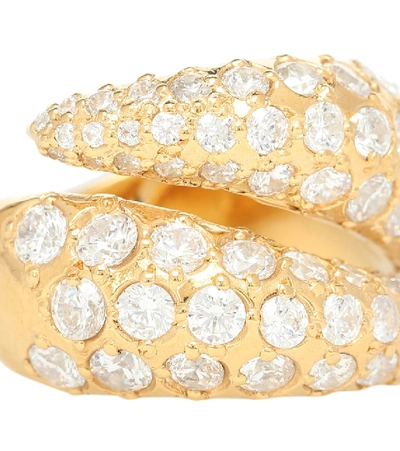 Shop Alan Crocetti Encrusted Raptor Gold-vermeil Ring