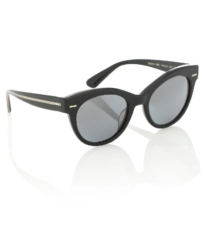 Shop The Row X Oliver Peoples Georgica Round Sunglasses In Black