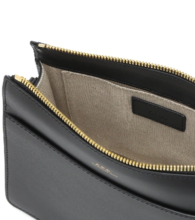Shop Apc Ella Mini Leather Shoulder Bag In Black