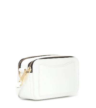 Shop Marc Jacobs Snapshot Flag Leather Crossbody Bag In White