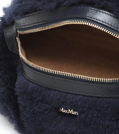 Shop Max Mara Banane 2 Alpaca-blend Belt Bag In Blue