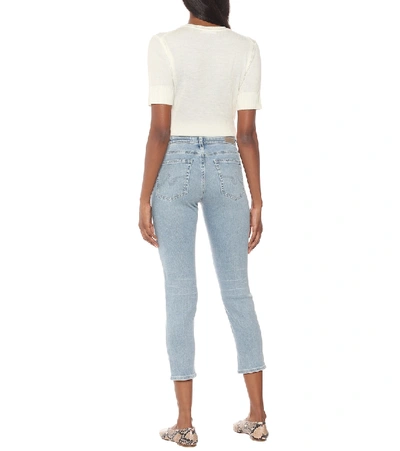 Shop Ag The Prima Cropped Jeans In Blue