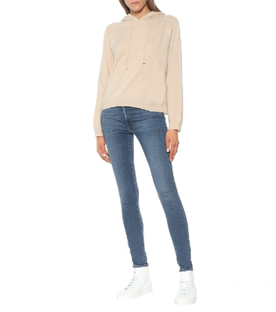 7 For All Mankind Slim Illusion Luxe High-rise Skinny Jeans In Blue
